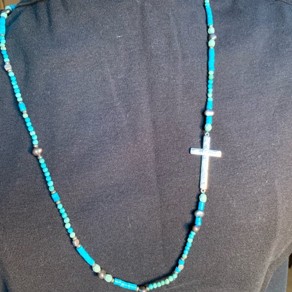 Silpada Jewelry - Turquoise Beaded Cross Necklace